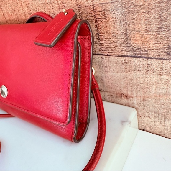 Coach Red Mini Slim Wallet Crossbody - Picture 5 of 14